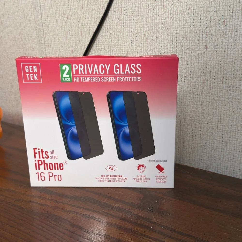 GenTek Privacy Glass for iPhone 16 Pro